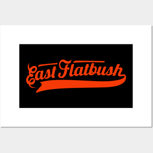 New York Brooklyn - East Flatbush Brooklyn Schriftzug - East Flatbush Logo Posters and Art